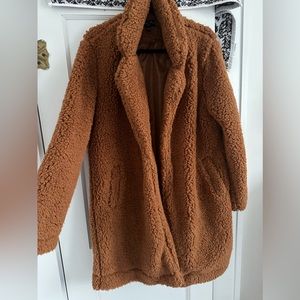 Brown teddy coat